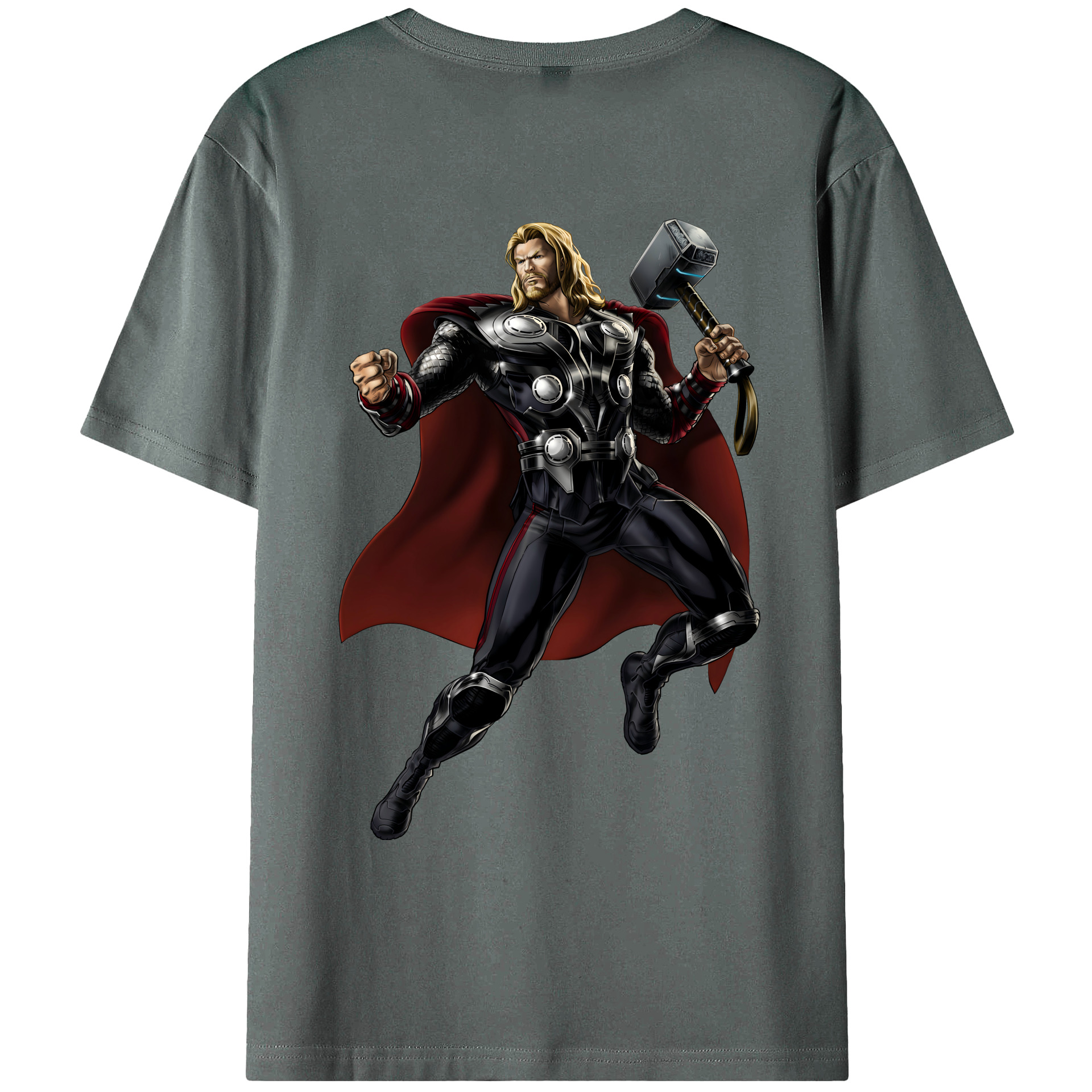 （画像用） アベンジャーズ The Avengers 綿100％ メンズ半袖Tシャツ（バックプリント） 通気性